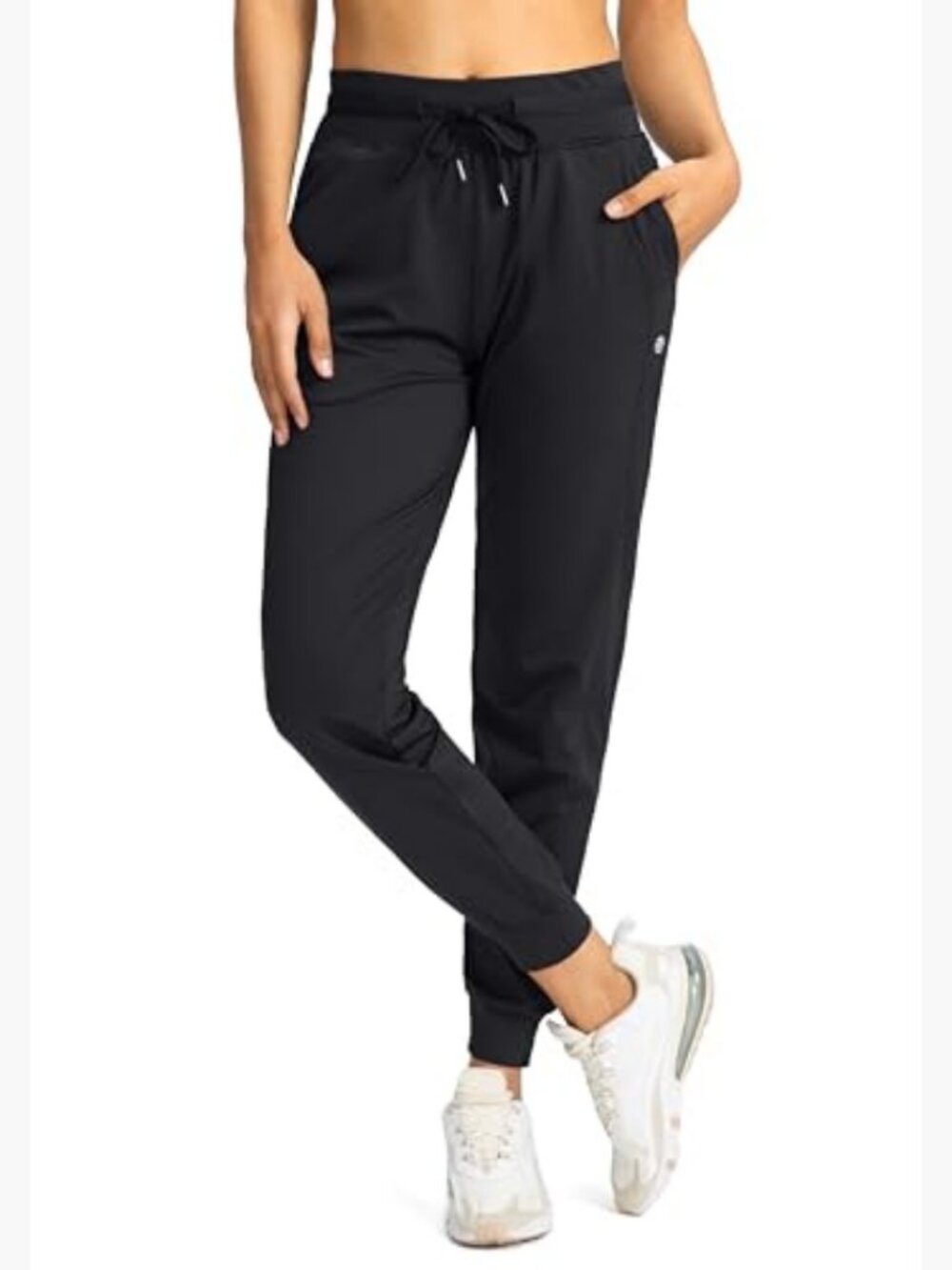 High Waisted Joggers with Pockets for Women Tapered Sweatpants 4 Pockets